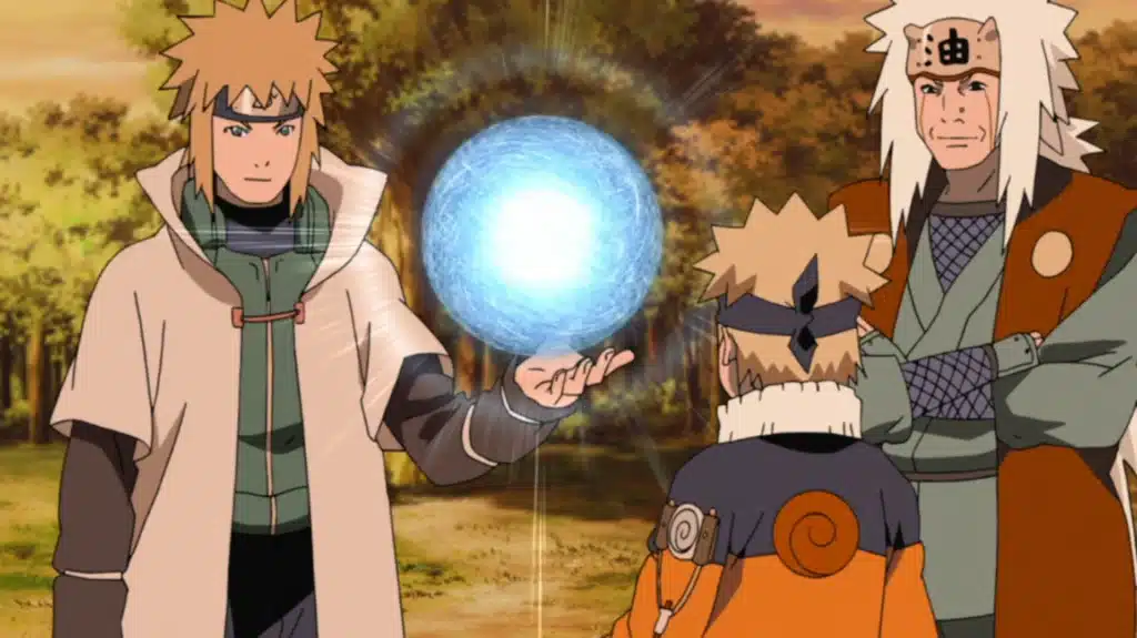 Minato apprend le rasengan