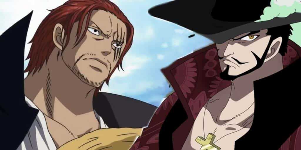 Shanks versus Mihawk one piece