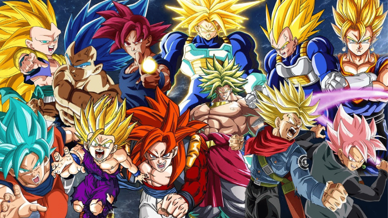 dbz transformation saiyans toutes