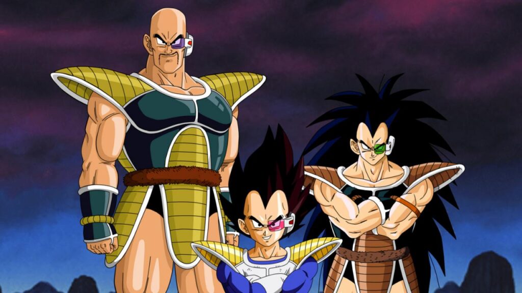 vegeta nappa raditz arrivee saiyan