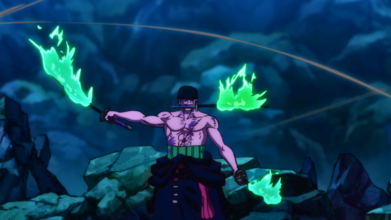 zoro one piece 1062 combat vs king