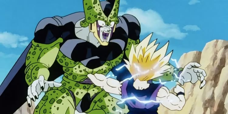 gohan ssj2 vs cell combat