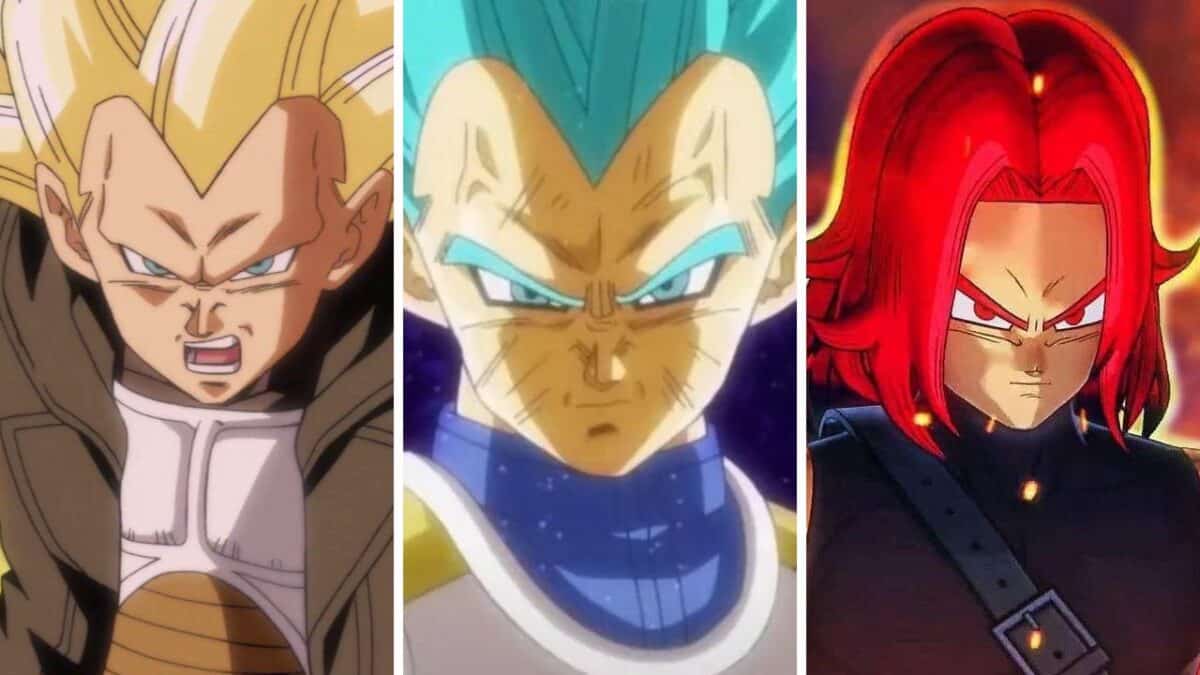 transformations vegeta et trunks db heroes