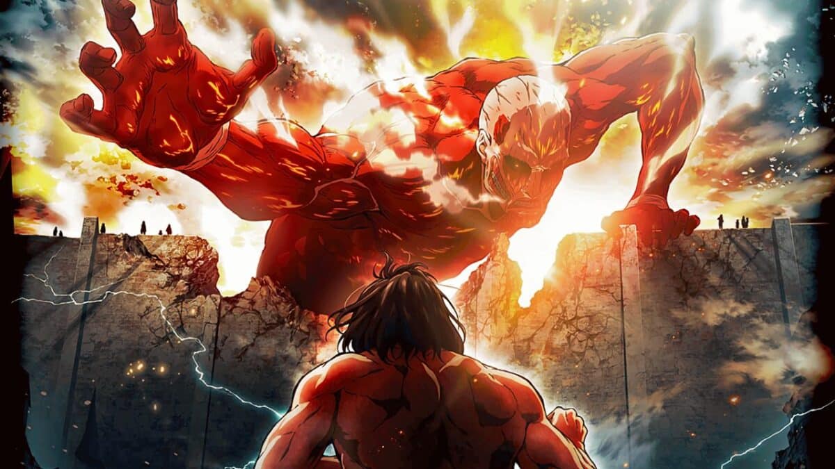 attaque des titans affiche eren colossal