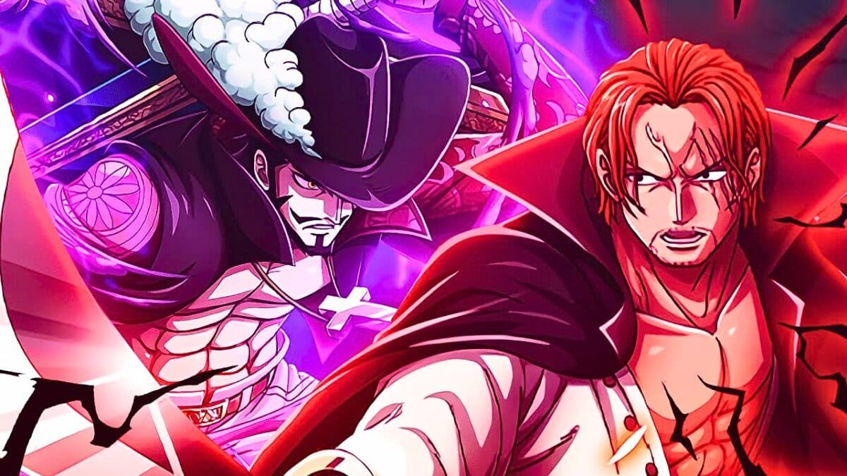 mihawk vs shanks duel