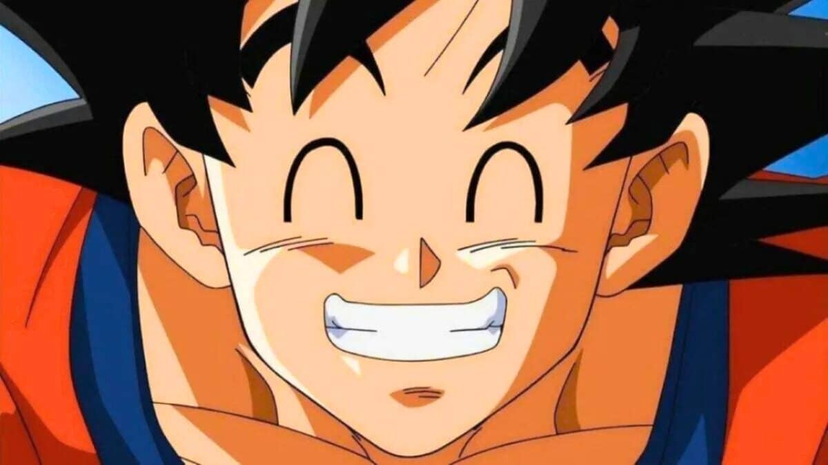 goku sourire niais