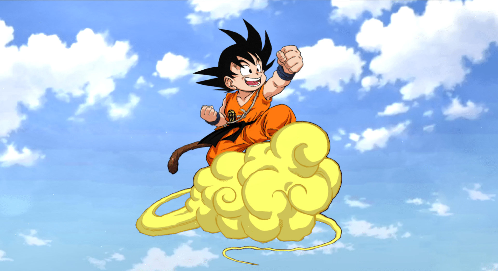 goku vole sur nuage magique